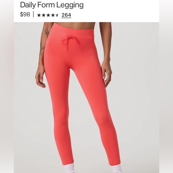 Vuori Pants - New Vuori bright coral daily form leggings, regular length